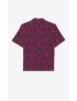 [SAINT LAURENT] shark collar shirt in printed paisley crepe de chine 531956Y2E584067