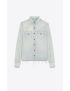 [SAINT LAURENT] western shirt in dusty sky blue denim 698356Y31GD4132