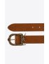 [SAINT LAURENT] celtic buckle belt in suede 5337210DJIW2598