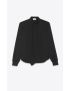 [SAINT LAURENT] lavalliere neck shirt in matte and shiny silk 697704Y6E131000