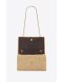 [SAINT LAURENT] kate medium chain bag in raffia and smooth leather 698637GAAA92069