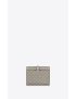 [SAINT LAURENT] envelope compact trifold wallet in mix matelasse metallic grain de poudre embossed leather 651028AACLC8390