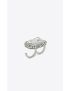 [SAINT LAURENT] knuckle duster princess ring in metal 758133Y15268162