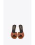 [SAINT LAURENT] bianca heeled mules in smooth leather 62013000J007660