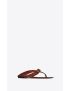 [SAINT LAURENT] isla flat sandals in smooth leather 699718DWE007660
