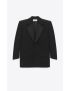 [SAINT LAURENT] oversized tuxedo jacket in grain de poudre 770453Y7E631000