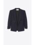 [SAINT LAURENT] oversized jacket in striped wool flannel 762930Y5H374050