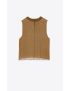 [SAINT LAURENT] sheer tank top in silk muslin 766539Y065W2902