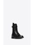 [SAINT LAURENT] army laced boots in glazed leather 731712AAAPI1000