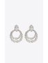 [SAINT LAURENT] rhinestone knocker earrings in metal 756863Y15268162