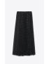 [SAINT LAURENT] long pleated skirt in polka dot silk muslin 753156Y3C441095