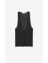 [SAINT LAURENT] cassandre tank top in silk jersey 761463Y37NH1000