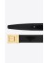 [SAINT LAURENT] male buckle thin belt in brushed leather 715871AACUU1000