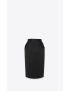 [SAINT LAURENT] pencil skirt in silk satin crepe 767245Y6H401000