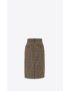 [SAINT LAURENT] pencil skirt in vichy wool 766867Y2H829364