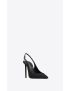 [SAINT LAURENT] zoe slingback pumps in grosgrain 76294614Q001000