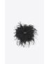 [SAINT LAURENT] oversized anemone brooch in silk and feathers 7495613YO671000