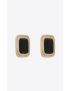 [SAINT LAURENT] square cabochon earrings in enamel and metal 769972Y15211056