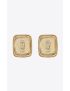 [SAINT LAURENT] square cabochon earrings in enamel and metal 769972Y15211056