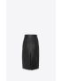 [SAINT LAURENT] pencil skirt in shiny lambskin 764907YC2TF1000