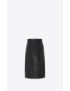 [SAINT LAURENT] pencil skirt in shiny lambskin 764907YC2TF1000