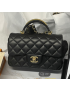 [CHANEL] Mini Flap Bag with Top Handle Lambskin AS2431B0884694305