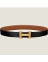[HERMES] H Guillochee belt buckle & Reversible leather strap 32 mm H064540CC06|H073967CAAA090