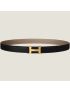 [HERMES] Mini H belt buckle & Reversible leather strap 24 mm H079645CC06|H052150CABU075